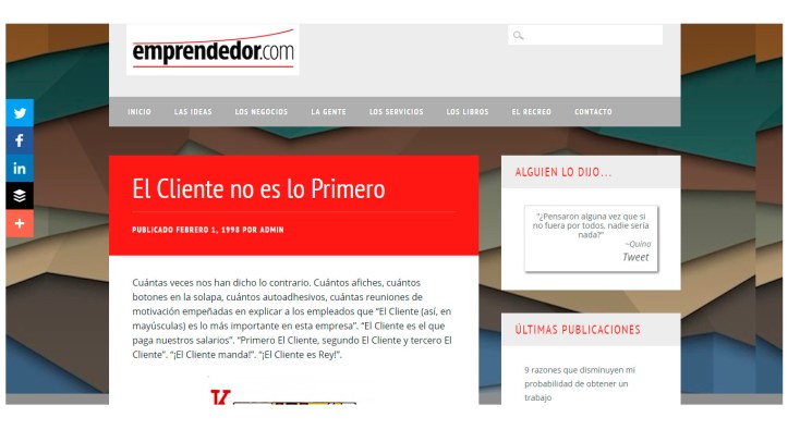 el cliente no es lo primero